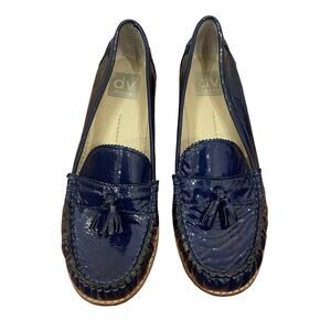 Dolce Vita Women’s Blue Patent Leather Tassel Penny Loafer Size 7.5